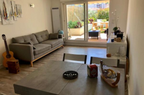 50m with balcony in a residence with pool